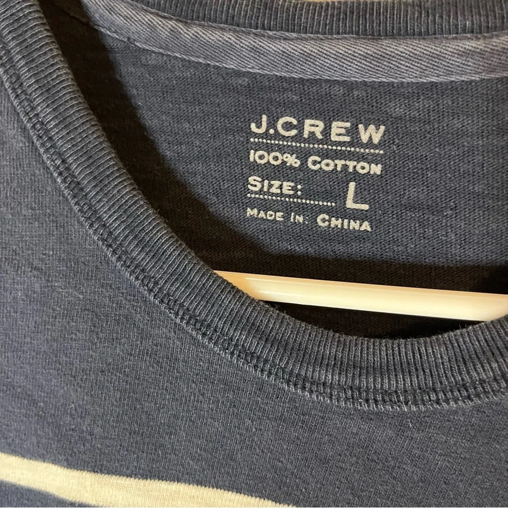 J Crew Distressed Striped Sweater